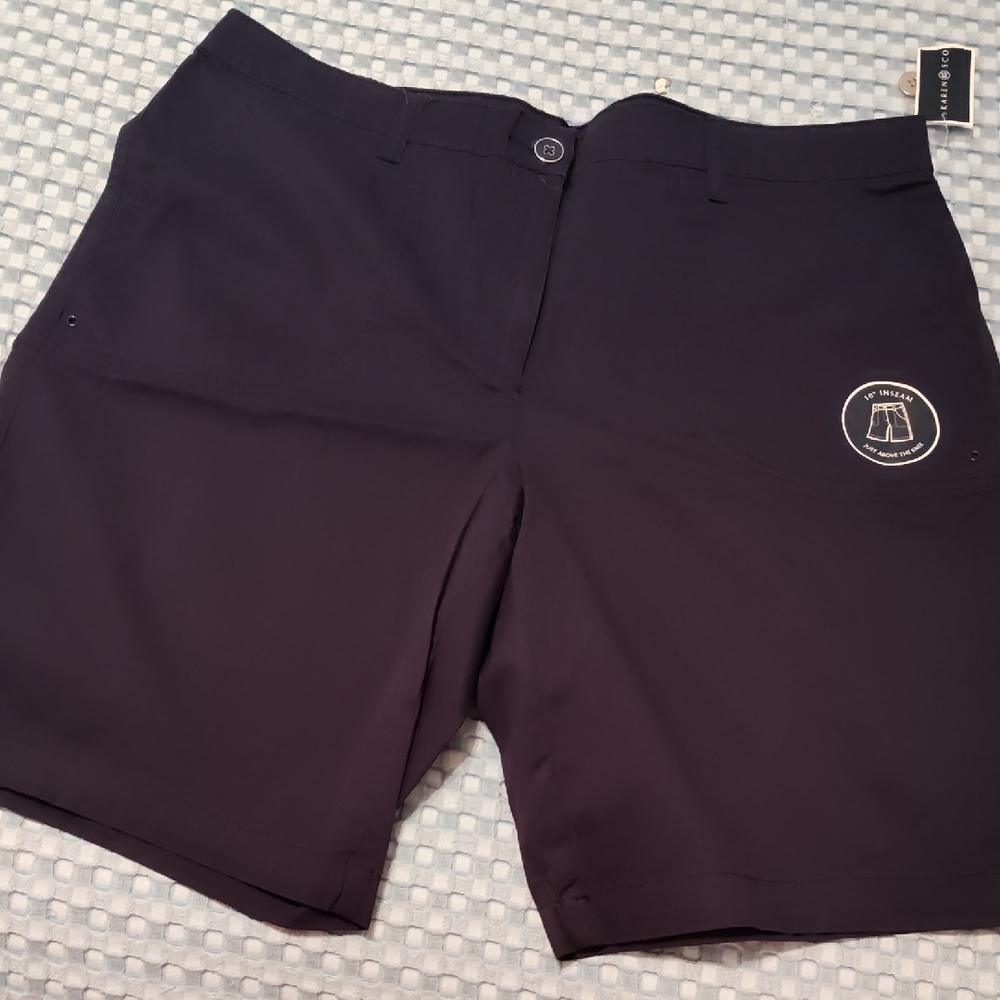 Karen Scott Women's Classic Navy Bermudas